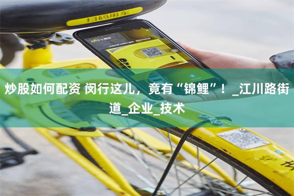 炒股如何配资 闵行这儿，竟有“锦鲤”！_江川路街道_企业_技术