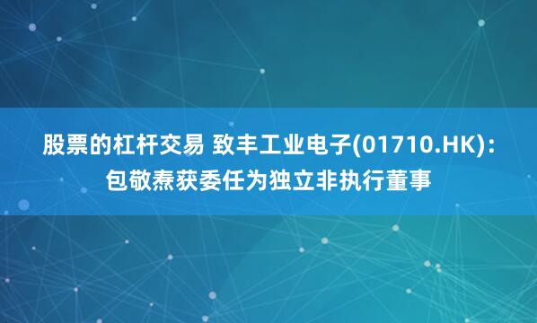 股票的杠杆交易 致丰工业电子(01710.HK)：包敬焘获委任为独立非执行董事