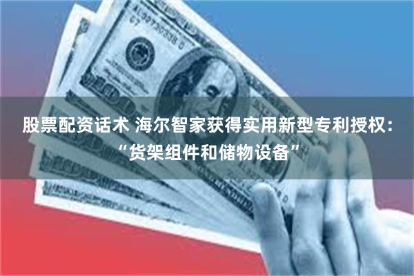 股票配资话术 海尔智家获得实用新型专利授权：“货架组件和储物设备”