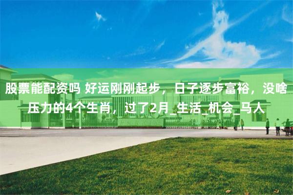 股票能配资吗 好运刚刚起步，日子逐步富裕，没啥压力的4个生肖，过了2月_生活_机会_马人